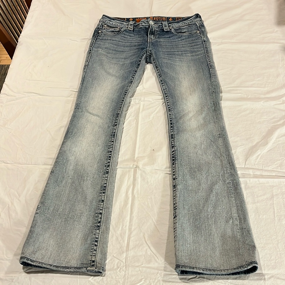 Rock Revival Essie Boot Cut Jeans, Size 28, inseam 31”